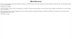 Desktop Screenshot of bytefactory.com